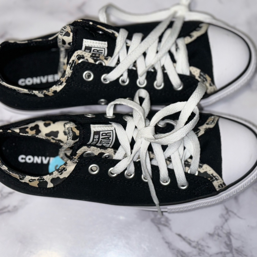 Double layer cheetah print Chuck Taylor all star